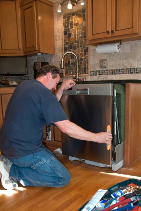 Dishwasher install in Garrett Park, MD by Supreme Appliance Repair Service handyman.